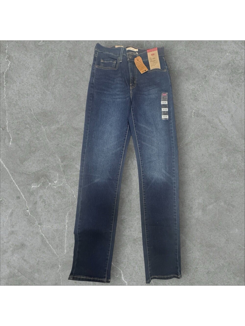 Levi's Women's 724 High-Rise Slim Straight Blue Denim Stretch Jeans size 27